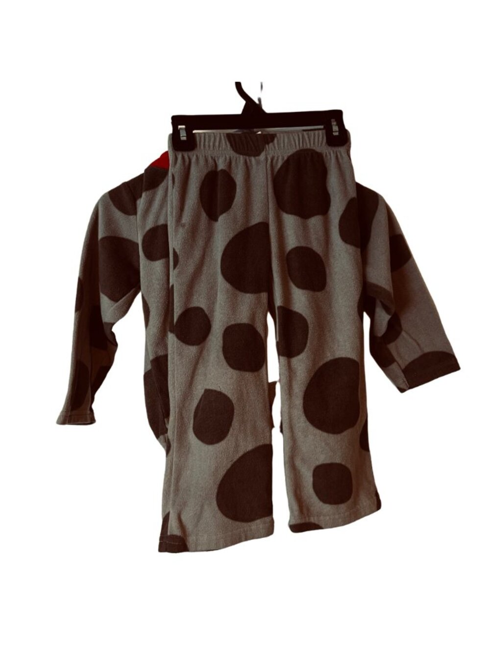 Puppy Dog Costume Toddler Youth Size 4T Halloween Gray Spotted  Zip Up Hood Pant - Picture 7 of 14